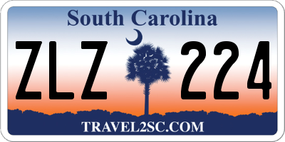 SC license plate ZLZ224
