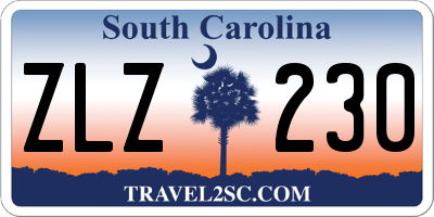 SC license plate ZLZ230