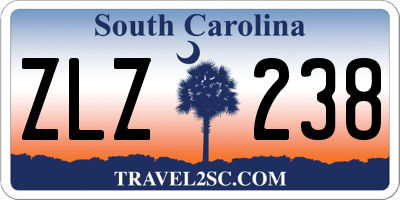 SC license plate ZLZ238