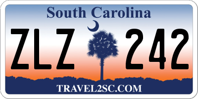 SC license plate ZLZ242