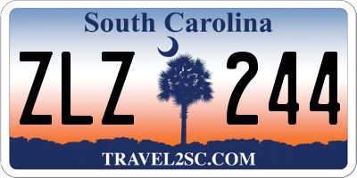 SC license plate ZLZ244