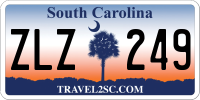 SC license plate ZLZ249