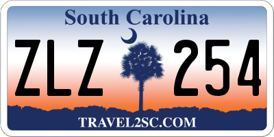 SC license plate ZLZ254