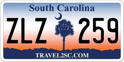 SC license plate ZLZ259