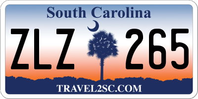SC license plate ZLZ265