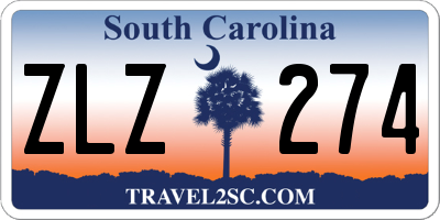 SC license plate ZLZ274