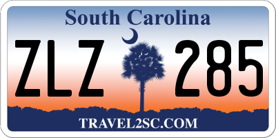 SC license plate ZLZ285