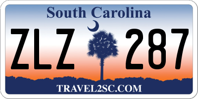 SC license plate ZLZ287