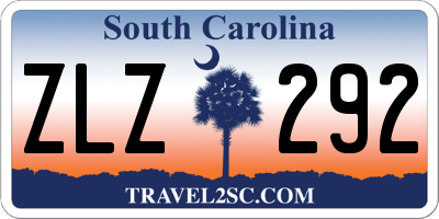 SC license plate ZLZ292