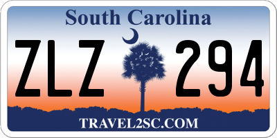 SC license plate ZLZ294