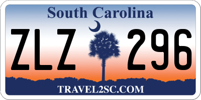 SC license plate ZLZ296