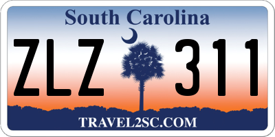 SC license plate ZLZ311
