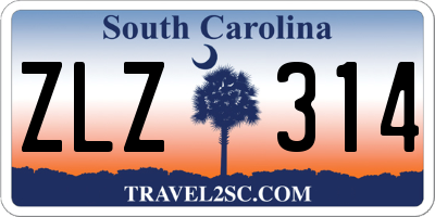 SC license plate ZLZ314