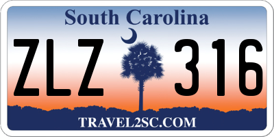 SC license plate ZLZ316