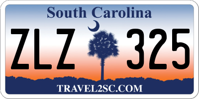 SC license plate ZLZ325