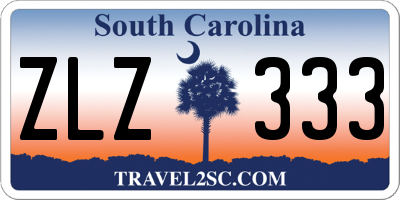 SC license plate ZLZ333