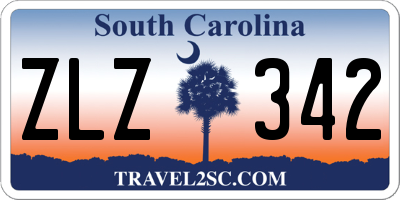 SC license plate ZLZ342