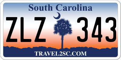 SC license plate ZLZ343