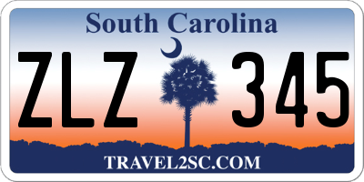 SC license plate ZLZ345