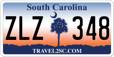 SC license plate ZLZ348