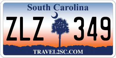 SC license plate ZLZ349