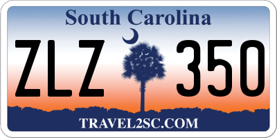 SC license plate ZLZ350