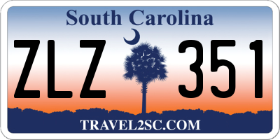 SC license plate ZLZ351