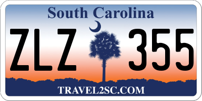 SC license plate ZLZ355