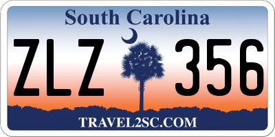 SC license plate ZLZ356