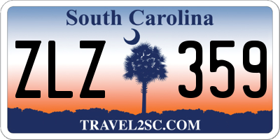 SC license plate ZLZ359