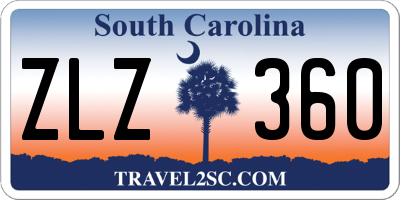 SC license plate ZLZ360