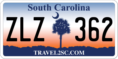 SC license plate ZLZ362