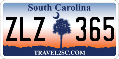 SC license plate ZLZ365