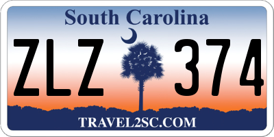 SC license plate ZLZ374