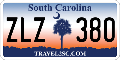 SC license plate ZLZ380