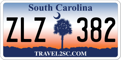 SC license plate ZLZ382