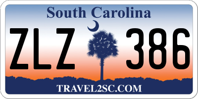 SC license plate ZLZ386