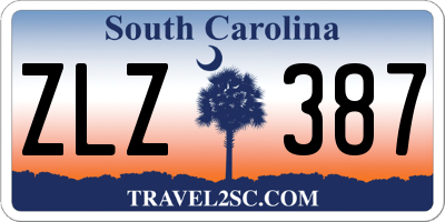 SC license plate ZLZ387