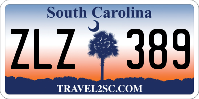 SC license plate ZLZ389