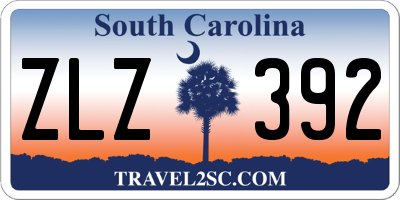 SC license plate ZLZ392