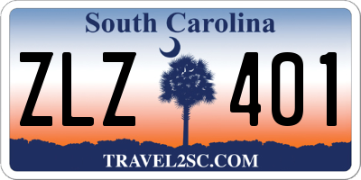 SC license plate ZLZ401
