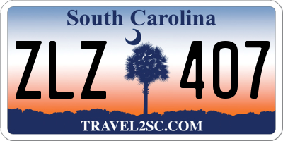 SC license plate ZLZ407