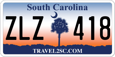 SC license plate ZLZ418