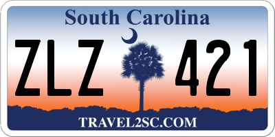 SC license plate ZLZ421