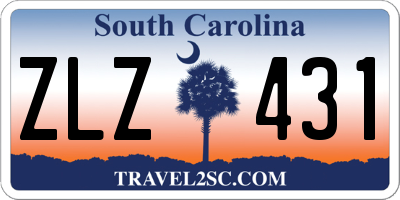 SC license plate ZLZ431