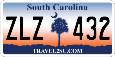 SC license plate ZLZ432