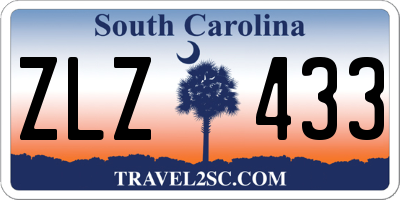 SC license plate ZLZ433