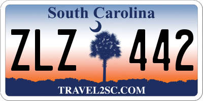 SC license plate ZLZ442