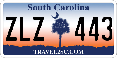 SC license plate ZLZ443