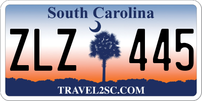 SC license plate ZLZ445